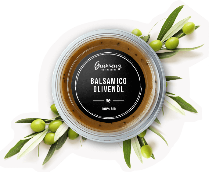 Balsamico-Olivenöl Salatdressing aus biologischer Landwirtschaft