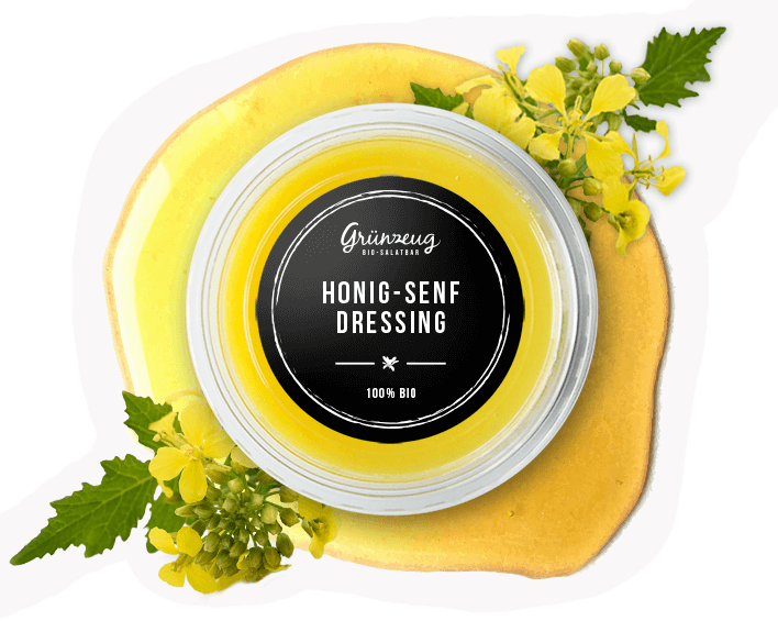 Honig-Senf Salatdressing aus biologischer Landwirtschaft