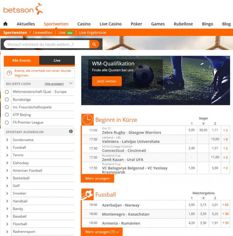 betsson Wettportal