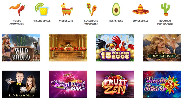 La Fiesta Casino Spielangebot