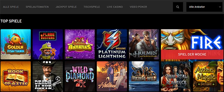 N1 Casino Spielangebot